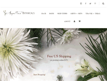 Tablet Screenshot of angelfacebotanicals.com